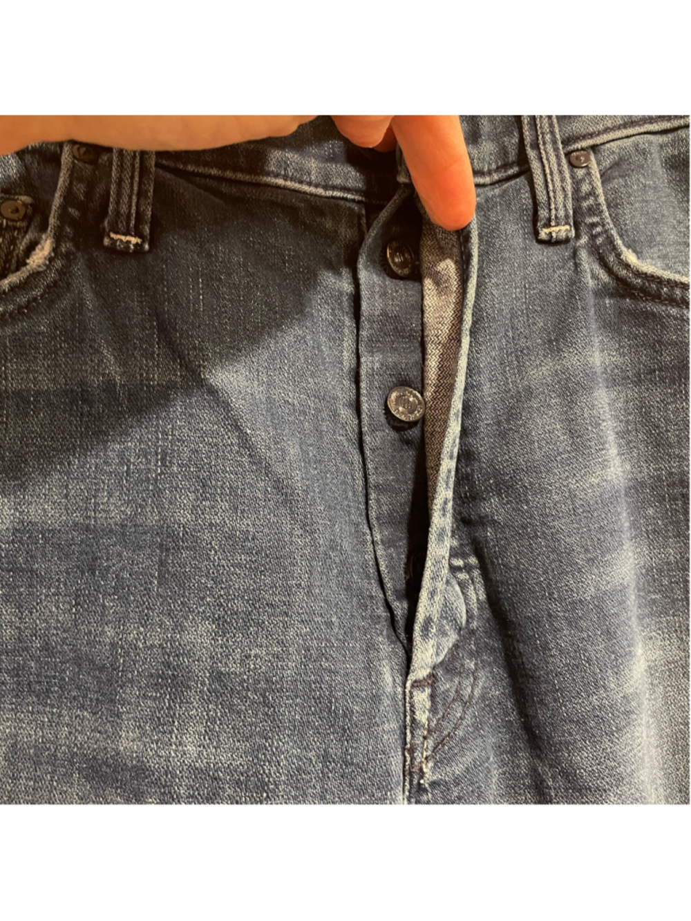 Women's Mother The Tomcat Straight Leg Jeans in Blue, Size 30 - Picture 3 of 7